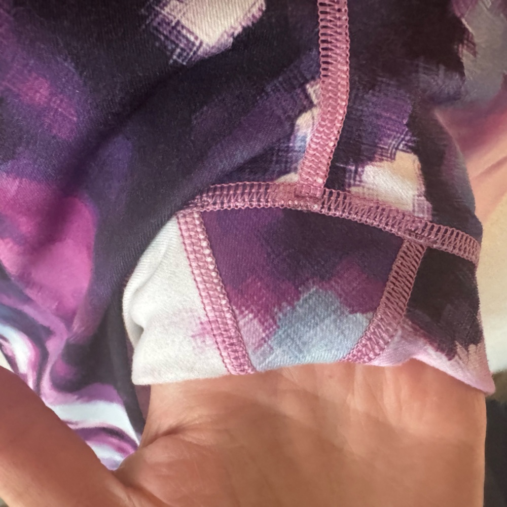 Lululemon Purple Watercolor Capri Leggings - Picture 8 of 8